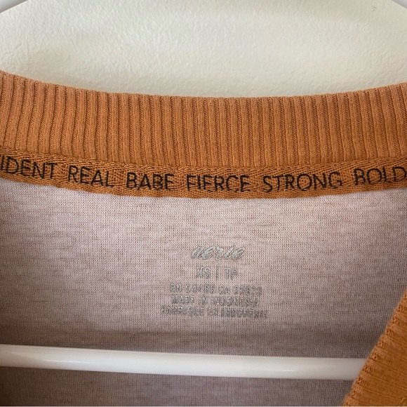 Aerie oversized coziest desert sweatshirt camel brown size XS - Picture 5 of 10